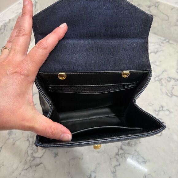 Classic Vintage Elegant Navy brass minibag Handbag - Picture 9 of 15